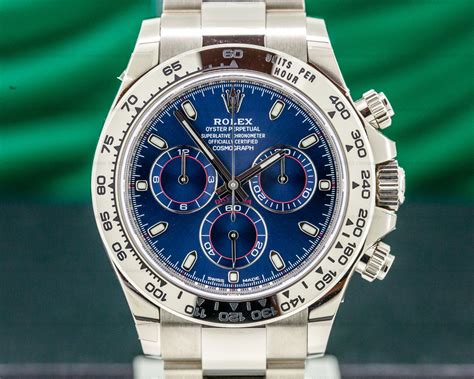 rolex daytona watch blue face.